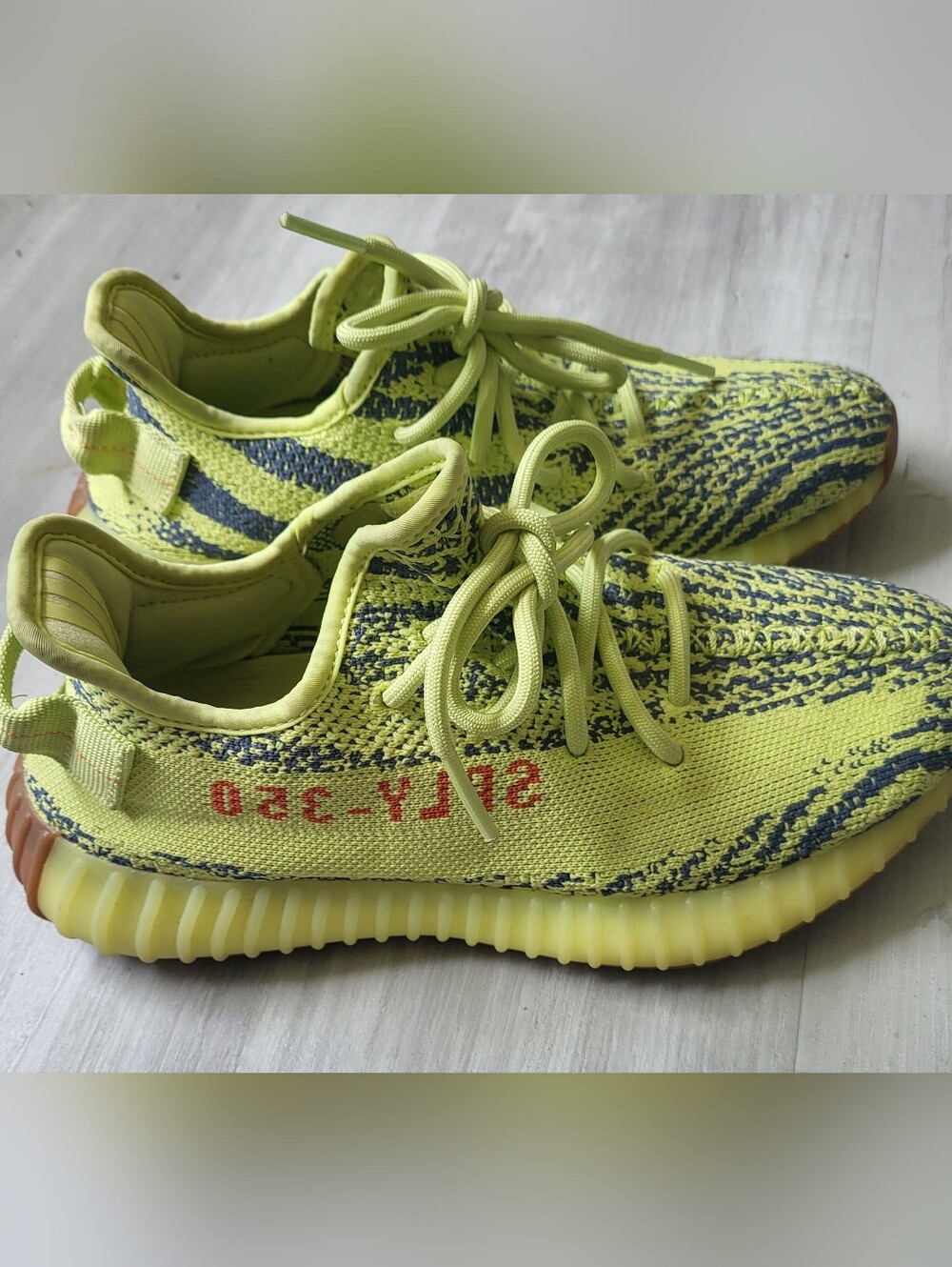 Adidas Yeezy Boost 350 V2 Semi Frozen Yellow Sneakers Men's 6 Great Condition
